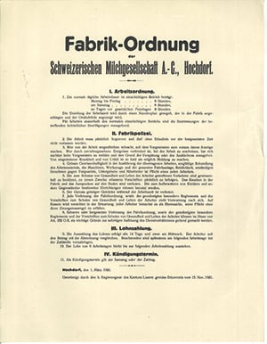 HOCHDORF legt seit Beginn Wert auf die Arbeits- sowie soziale Sicherheit ihrer Mitarbeitenden und gründete bereits in den 1920er-Jahren einen Wohlfahrtsfonds.