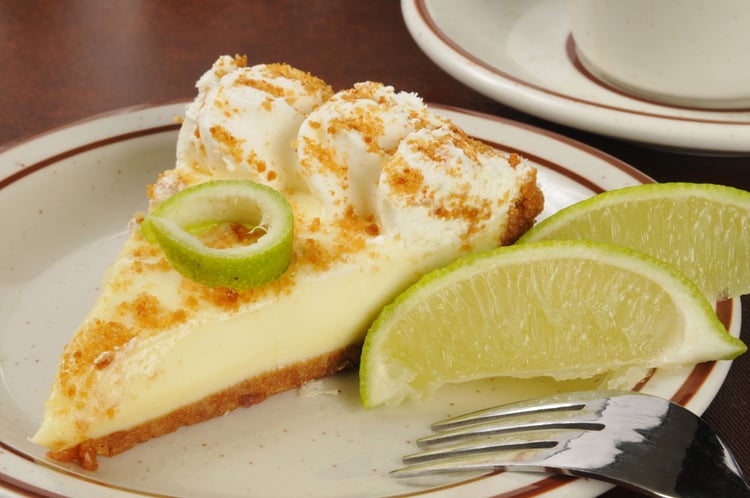 Key Lime Pie made with condensed milk